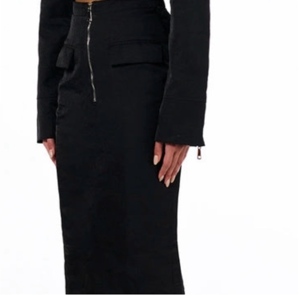 Naked Wardrobe Utility Maxi Skirt - Black Sz.Small